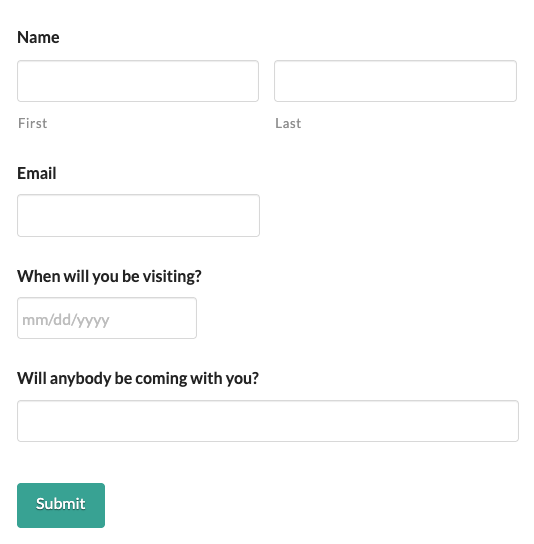 form placeholder